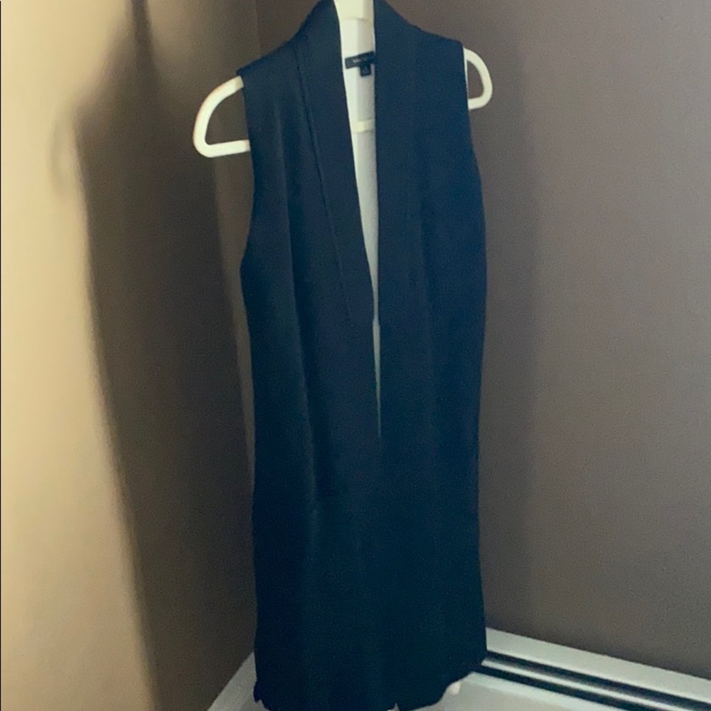 Stunning black cardigan-vest!! Sleek. Stunning.